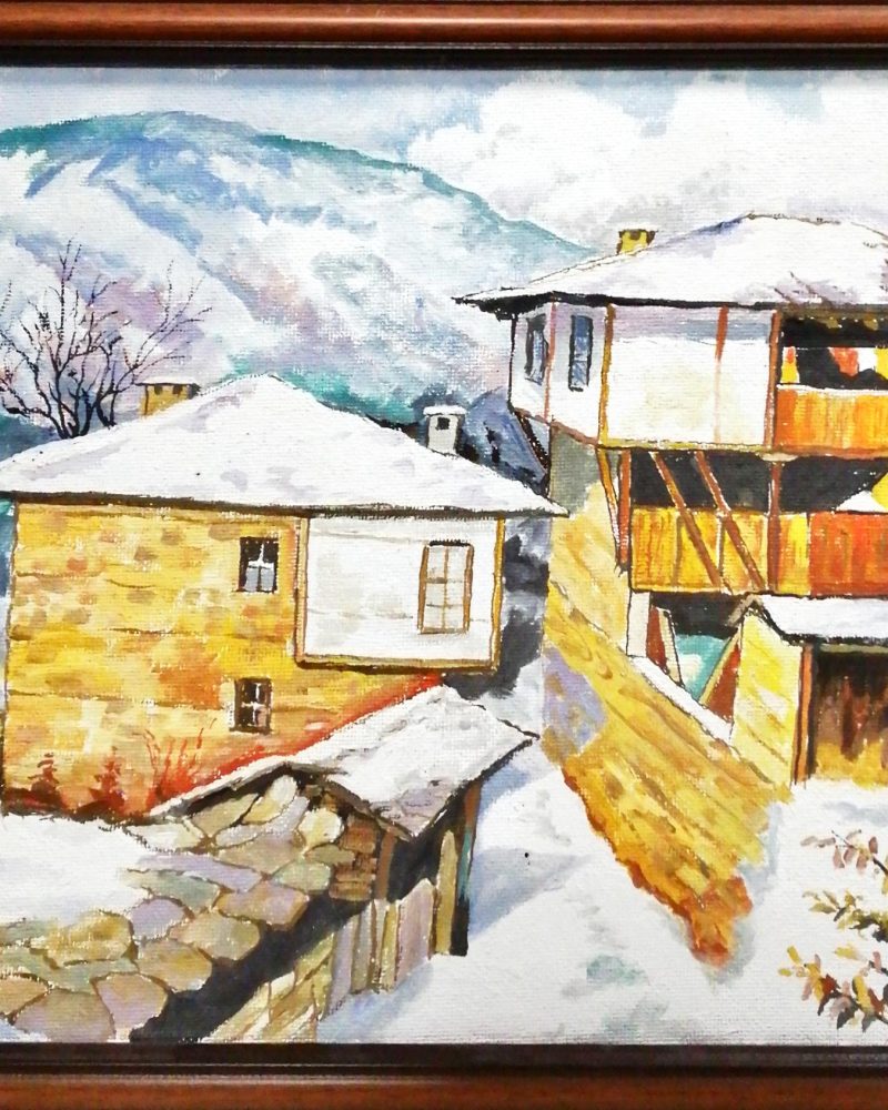 Картина върху фазер с рамка, масло
