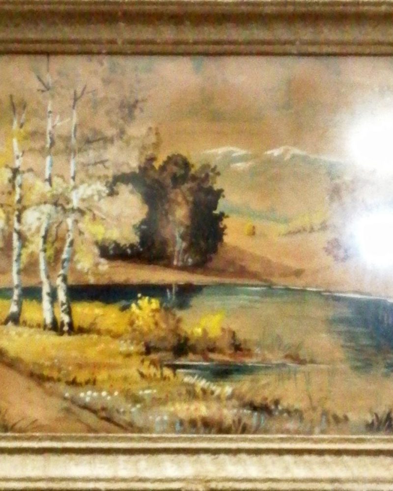 Картина върху платно с рамка, акварел - С.К.