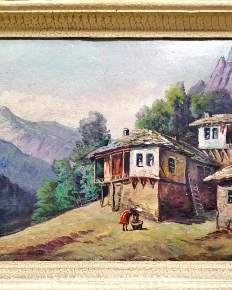 Картина върху фазер с рамка, масло