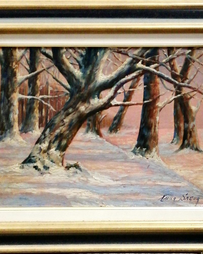 Картина върху фазер с рамка, масло