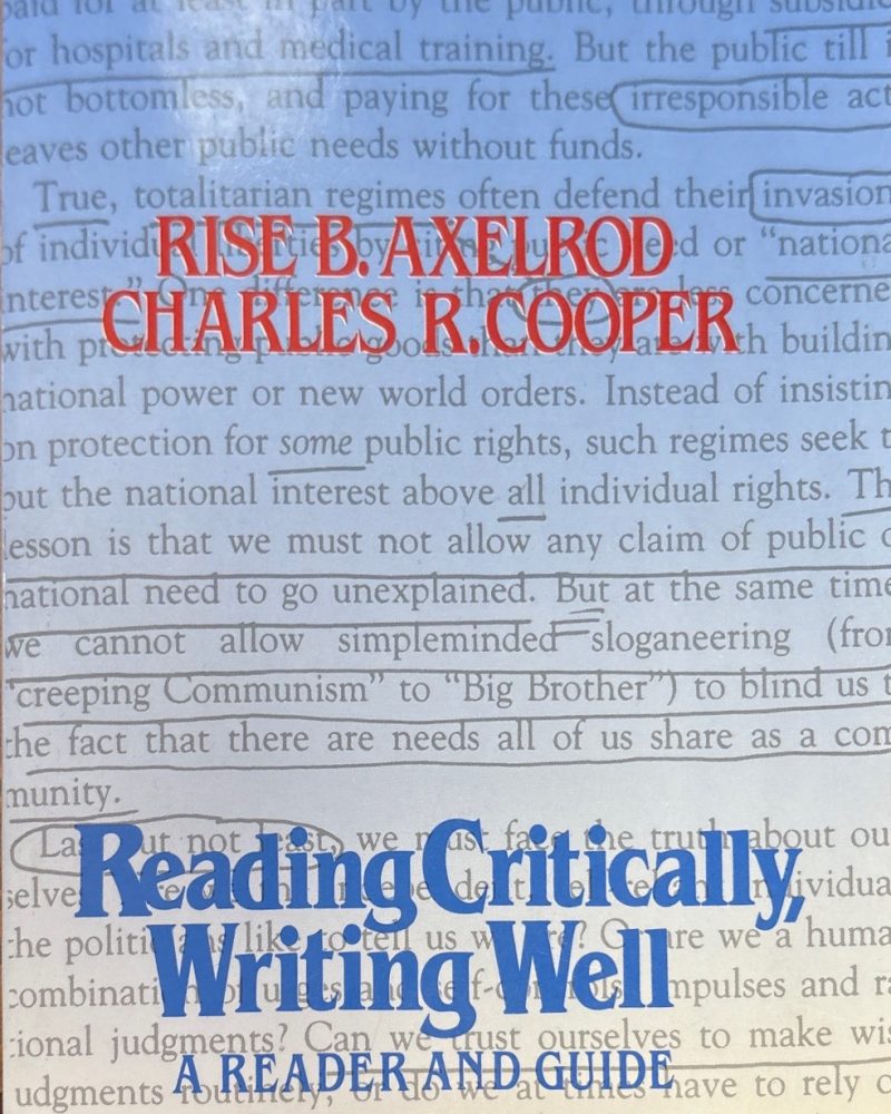 READING CRITICALLY WRITING WELL PDF visual data 8