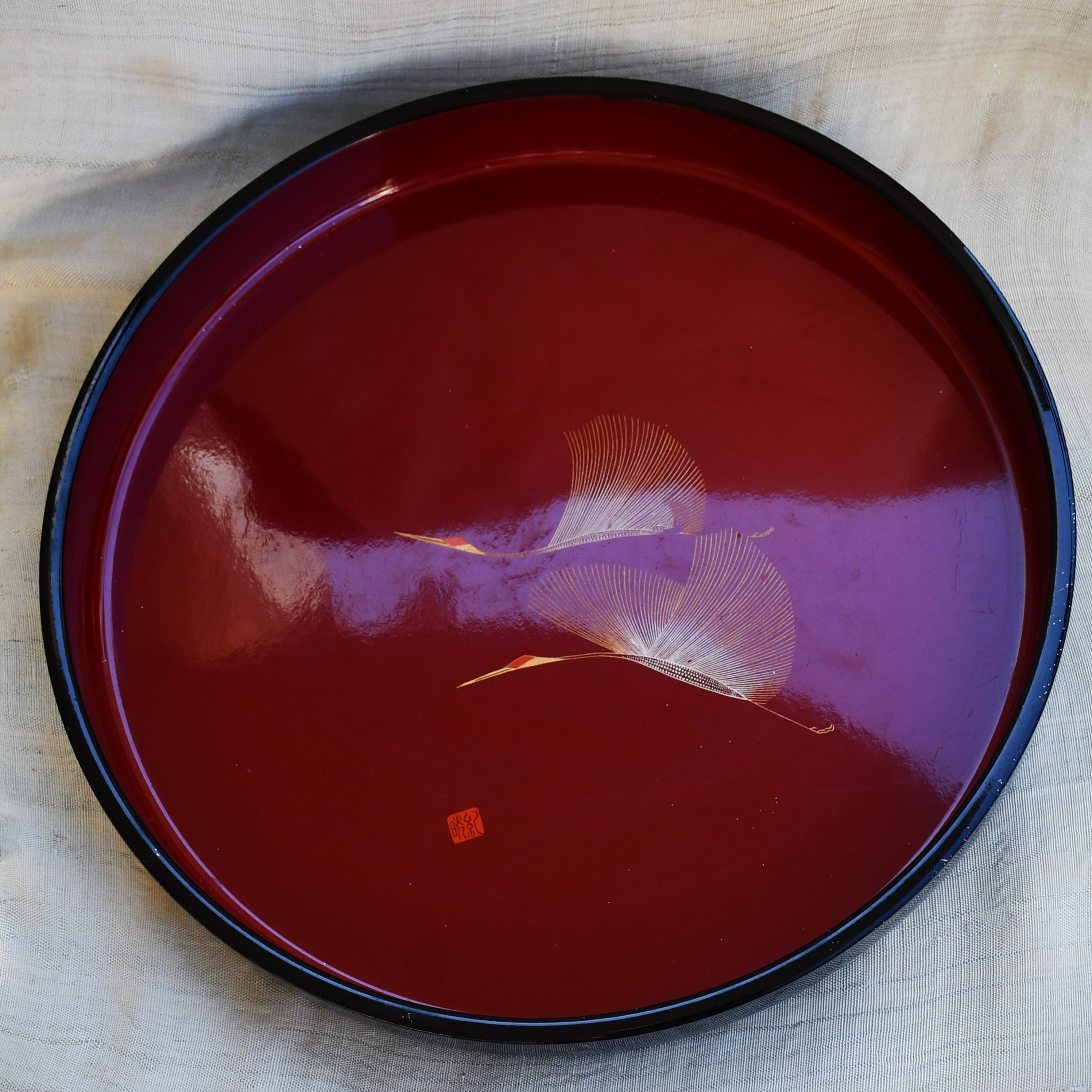 Японски поднос - традиционна лакова техника