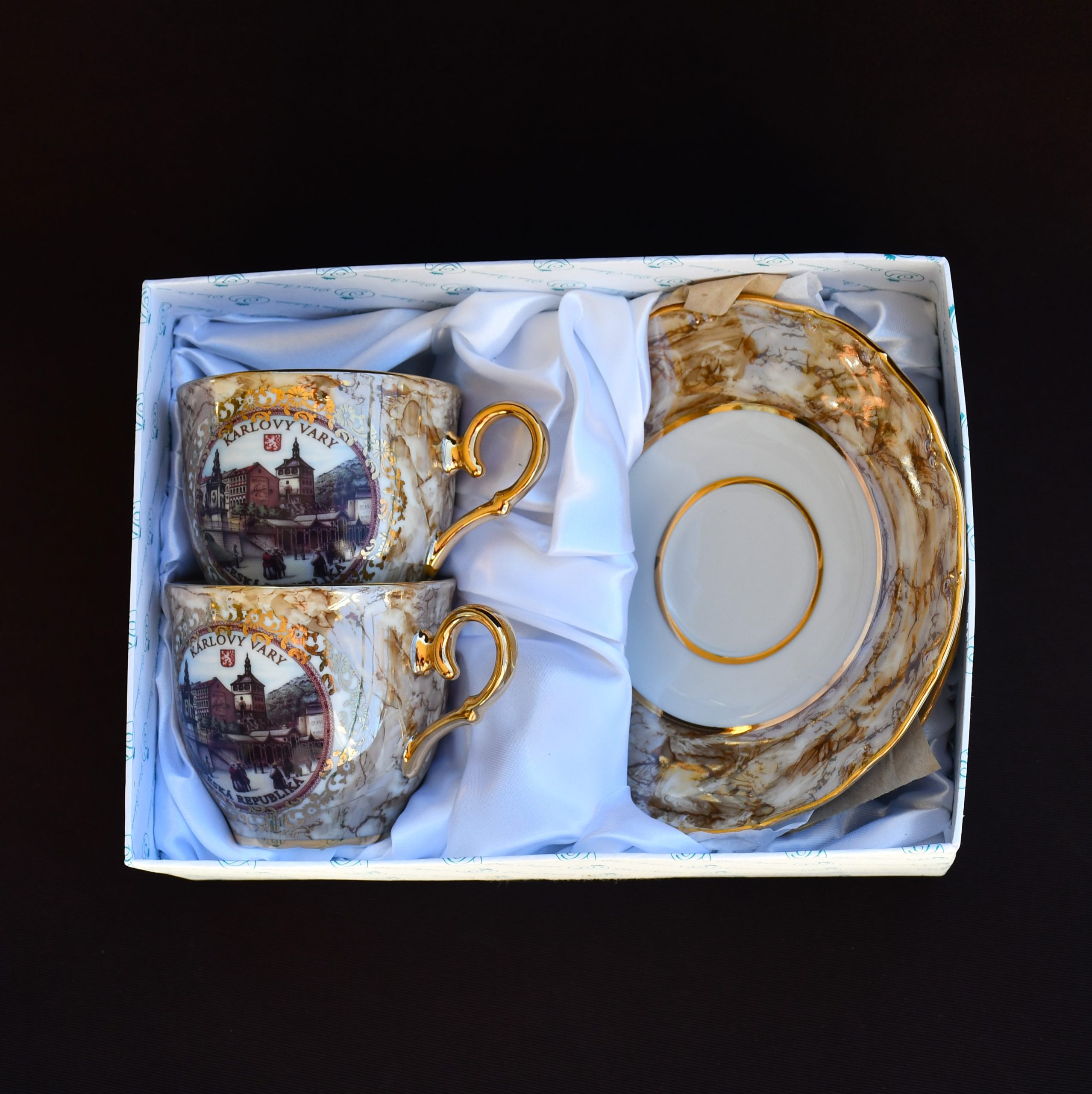 Луксозен двоен сет за кафе - Карлови Вари